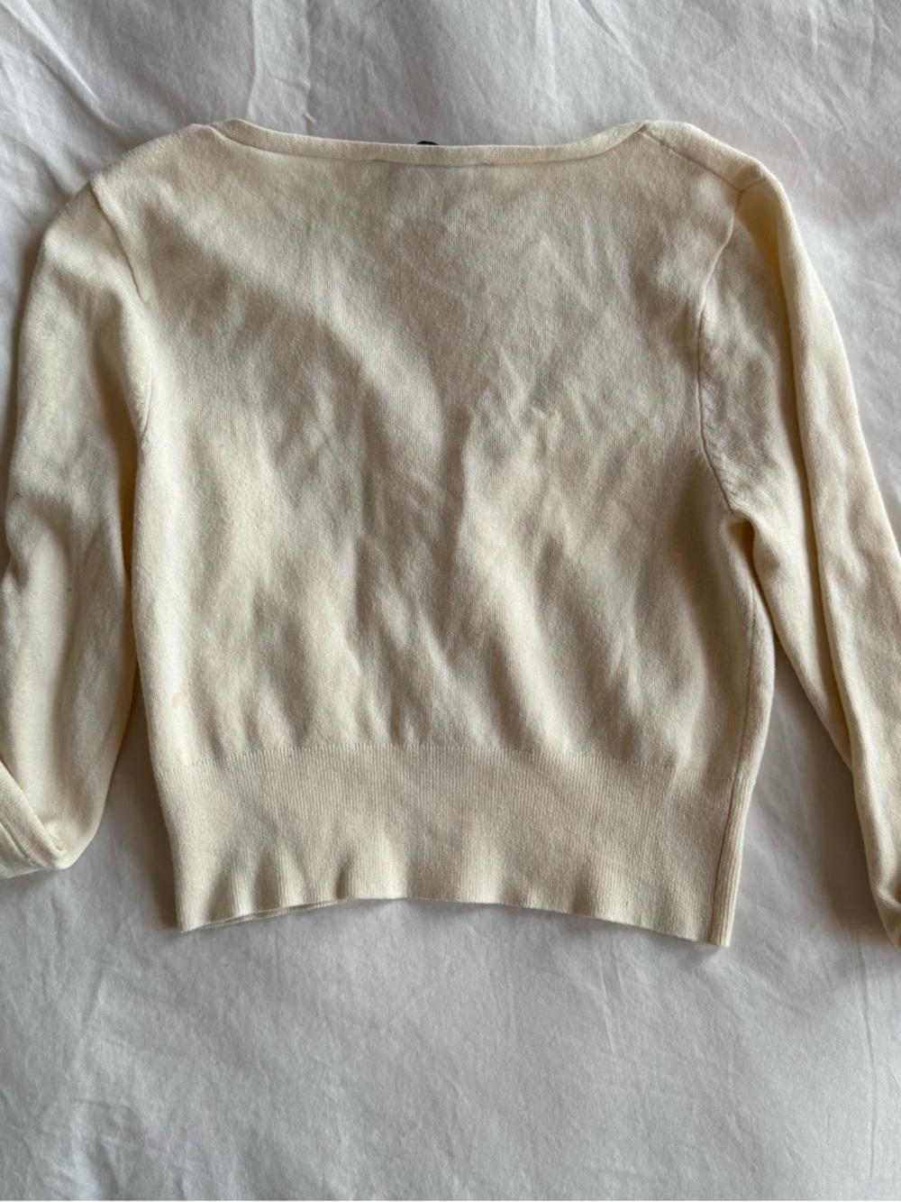 Zara Light Beige V-Neck Button Cardigan - Picture 5 of 6